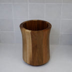 10 Piece Teak Wooden Utensil Set + Caddy Bundle